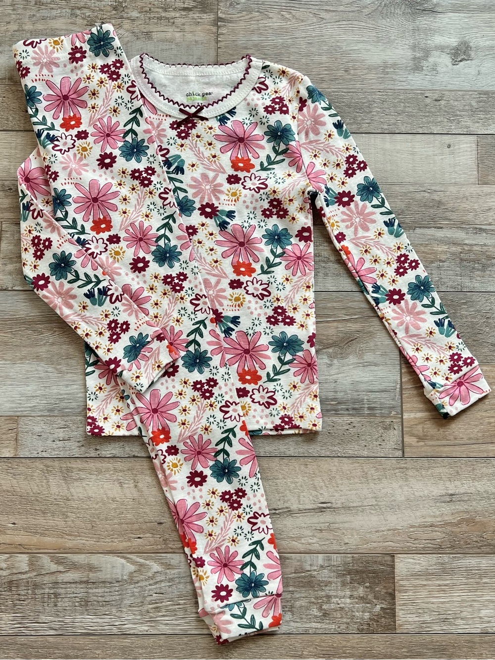 NWOT Chick Pea Girls Fall Floral Pajama Set Size 5T